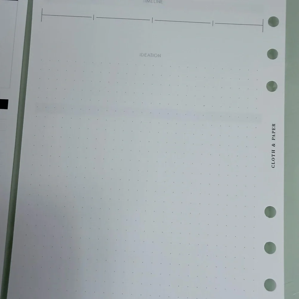 Cloth & Paper A5 Project Management Insert & Quick Planning Card